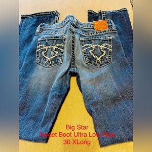 Big Star Sweet Ultra Low Rise Bootcut 30 Long